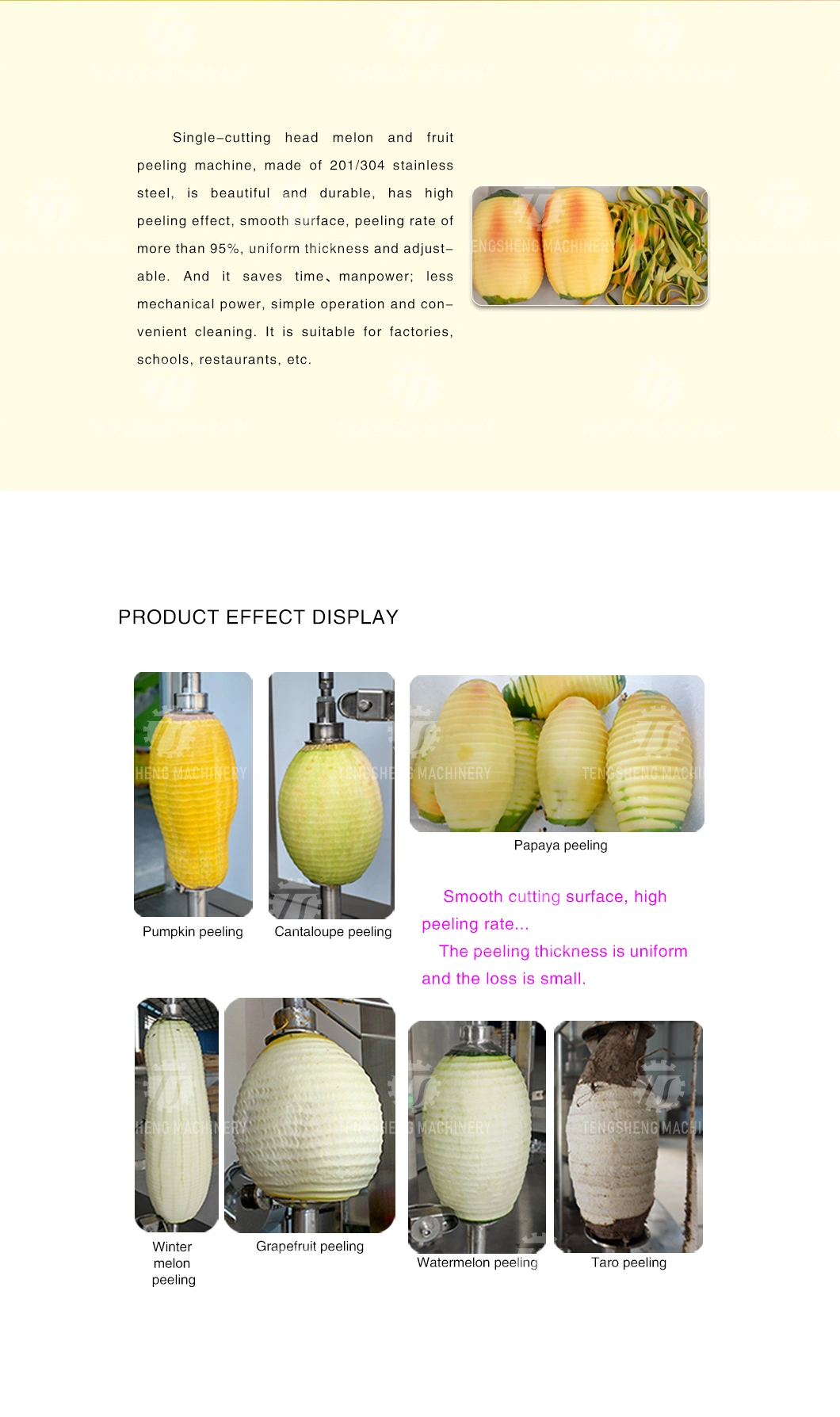 Vegetable and Fruit Peeling Machine Automatic Peeling Machine a