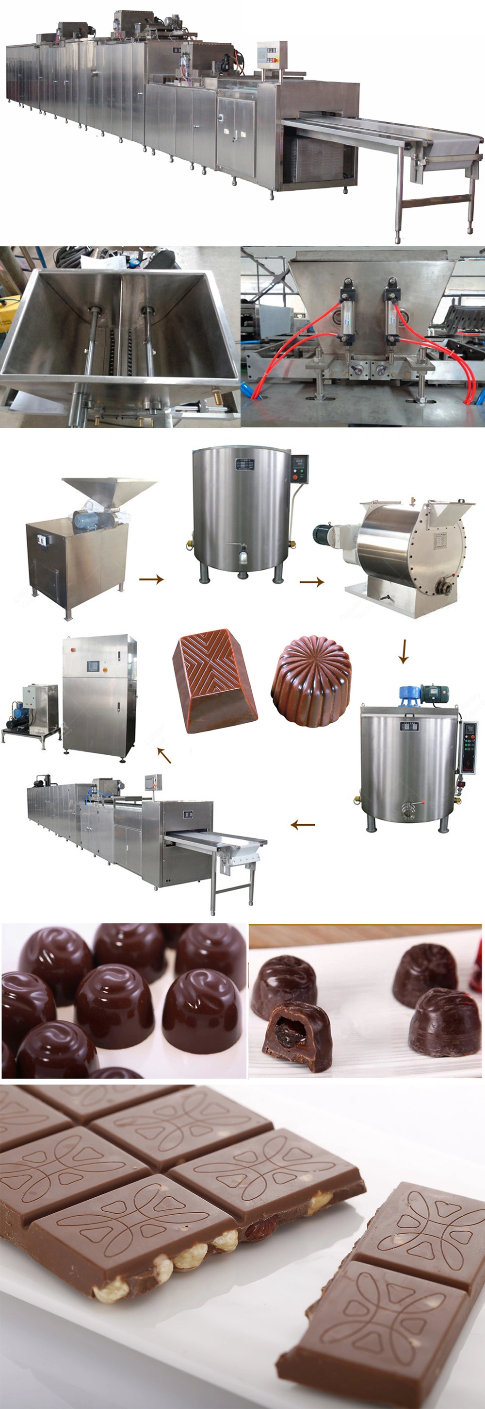 Chocolate Paste Refining, Chocolate Processing and Making Machine with Nuts Feeder