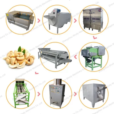 Automatic Cashew Nut Shelling Unit Cashew Nut Drying Peeling Machine