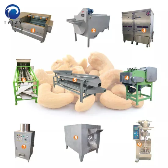 500kg/H Automatic Cashew Shelling Production Line Cashew Nut Processing Machine