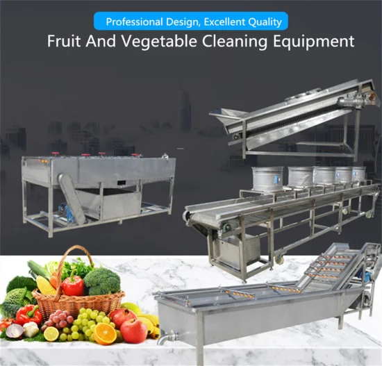 1-3 T/H 380V Fruit Vegetable Washer Cleaning Machine Washing Product Line
