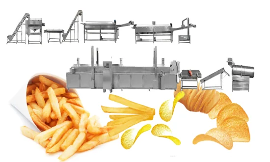 300-500kg Automatic Crispy Potato Chips Making Machine Price Snack Food Production Line